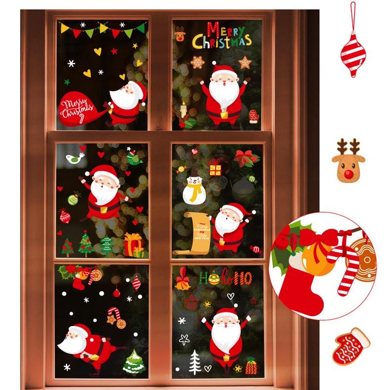 Decal Trang Trí Noel Hai Mặt Hít Tĩnh Điện - NOEL MINI VUI NHỘN SẮC NÉT