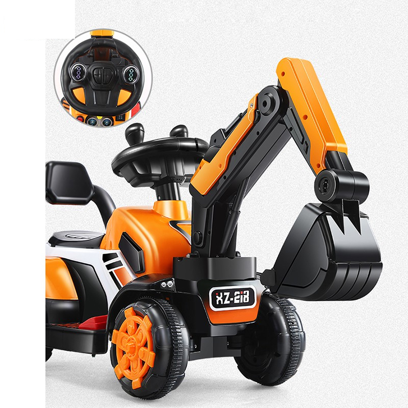 Xe cẩu cho bé cỡ lớn có thể điều chỉnh cần múc phù hợp trẻ em 2 - 6 tuổi