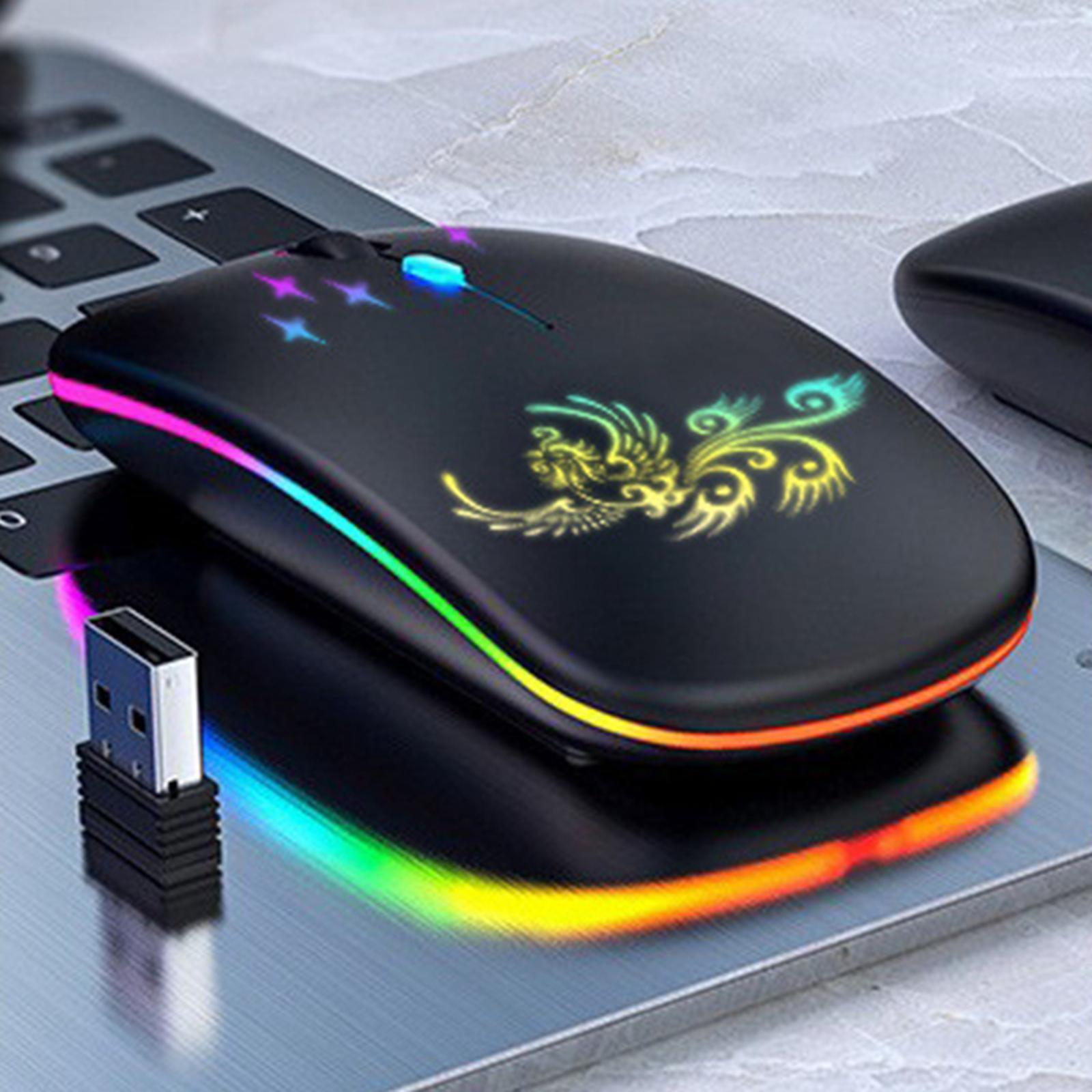 LED Wireless Mouse BT3.0 BT5.2 2.4G Slim Portable for Office PC
