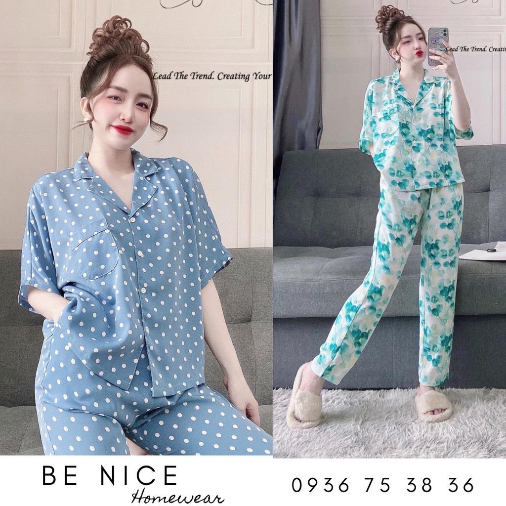 Set pijama tay cánh dơi form rộng nhiều họa tiết, Be Nice Homewear