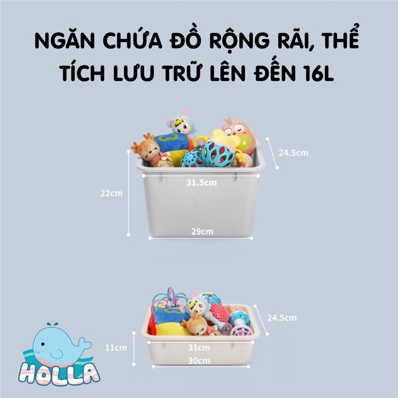 Tủ kệ đựng đồ chơi cho em bé hình ô tô HOLLA chính hãng