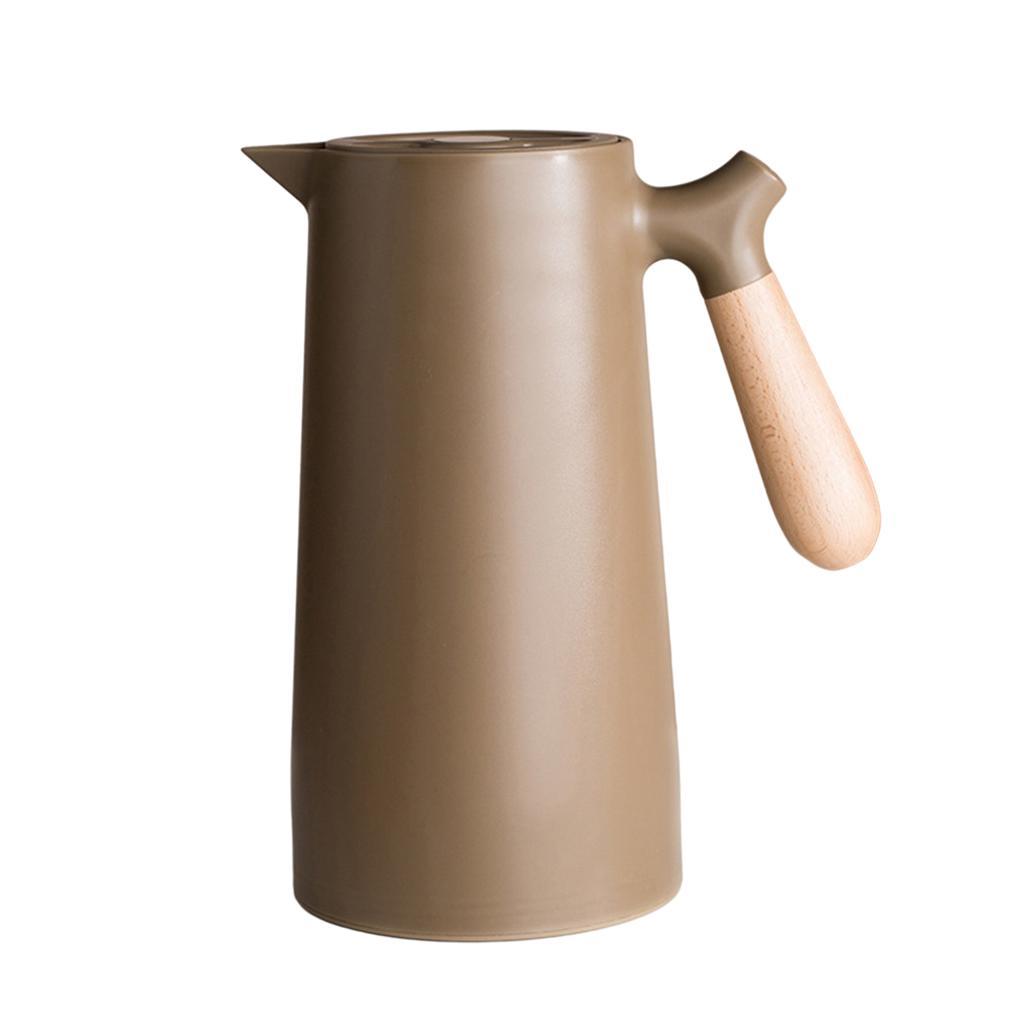 2 Pieces Large Capacity Thermal Double Walled Kettle Household Pot Glass 1L