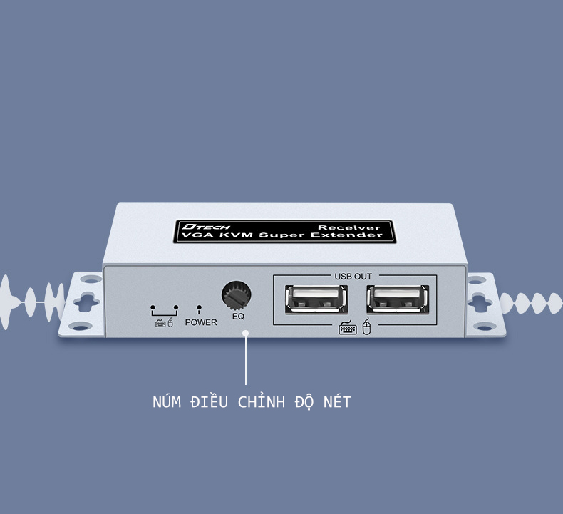 Bộ chuyển đổi vga sang lan 60M DTECH DT-7044D - Hàng Chính Hãng