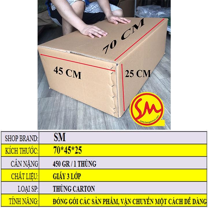 HỘP CARTON, THÙNG CARTON dài 70 CM 03 size 3 lớp, 05 lớp sóng B chuyên dùng ĐÓNG GÓI CÁC SẢN PHẨM, VẬN CHUYỂN DỄ DÀNG