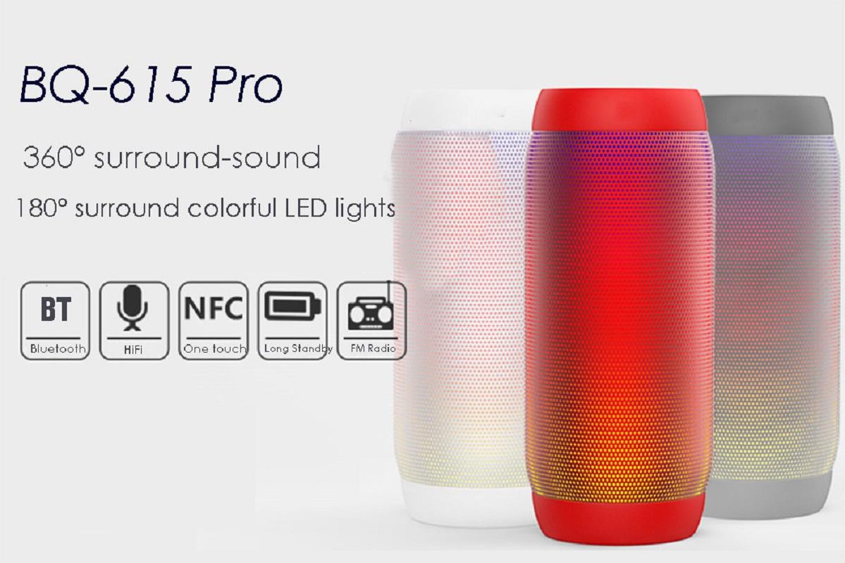 LED Bluetooth loa mới di động ngoài trời Hỗ trợ NFC TF Chức năng Thẻ Subwoof Loa Player Mini Bluetooth Loa màu: Đen