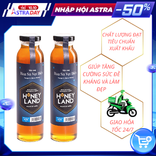 MẬT ONG HOA SÚ VẸT BIỂN 470G/CHAI - BỘ 2 CHAI