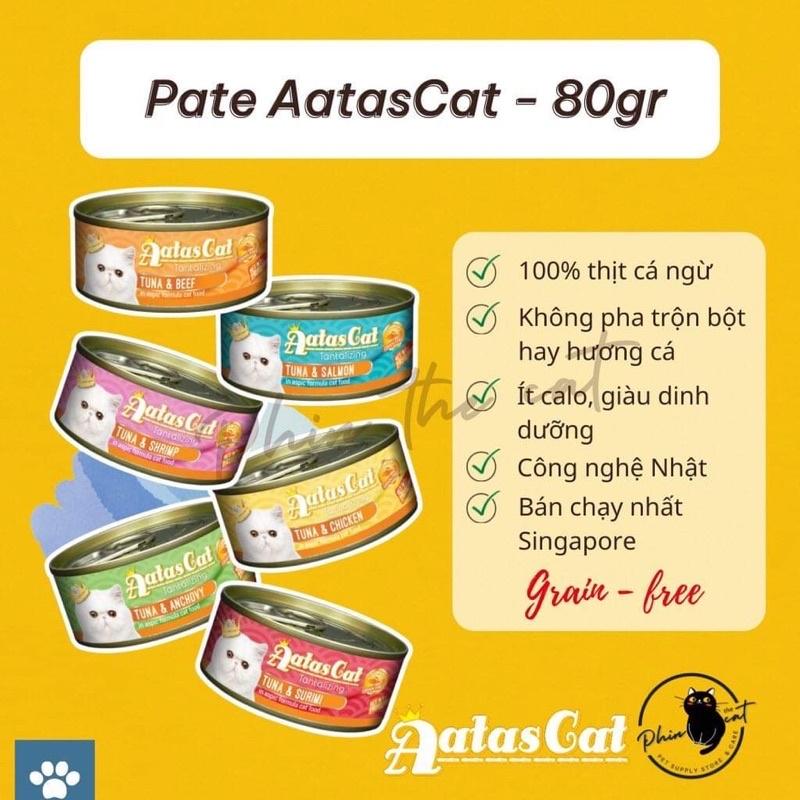 Pate Lon Cao Cấp Aatas Cat Tantalizing Tuna 80G - Hàng Nhập Khẩu