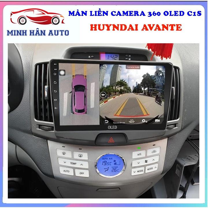 Bộ màn hình OLED C1S liền camera 360 cho xe HUYNDAI AVANTE - camera lùi giá rẻ, phụ kiện trang trí ô tô