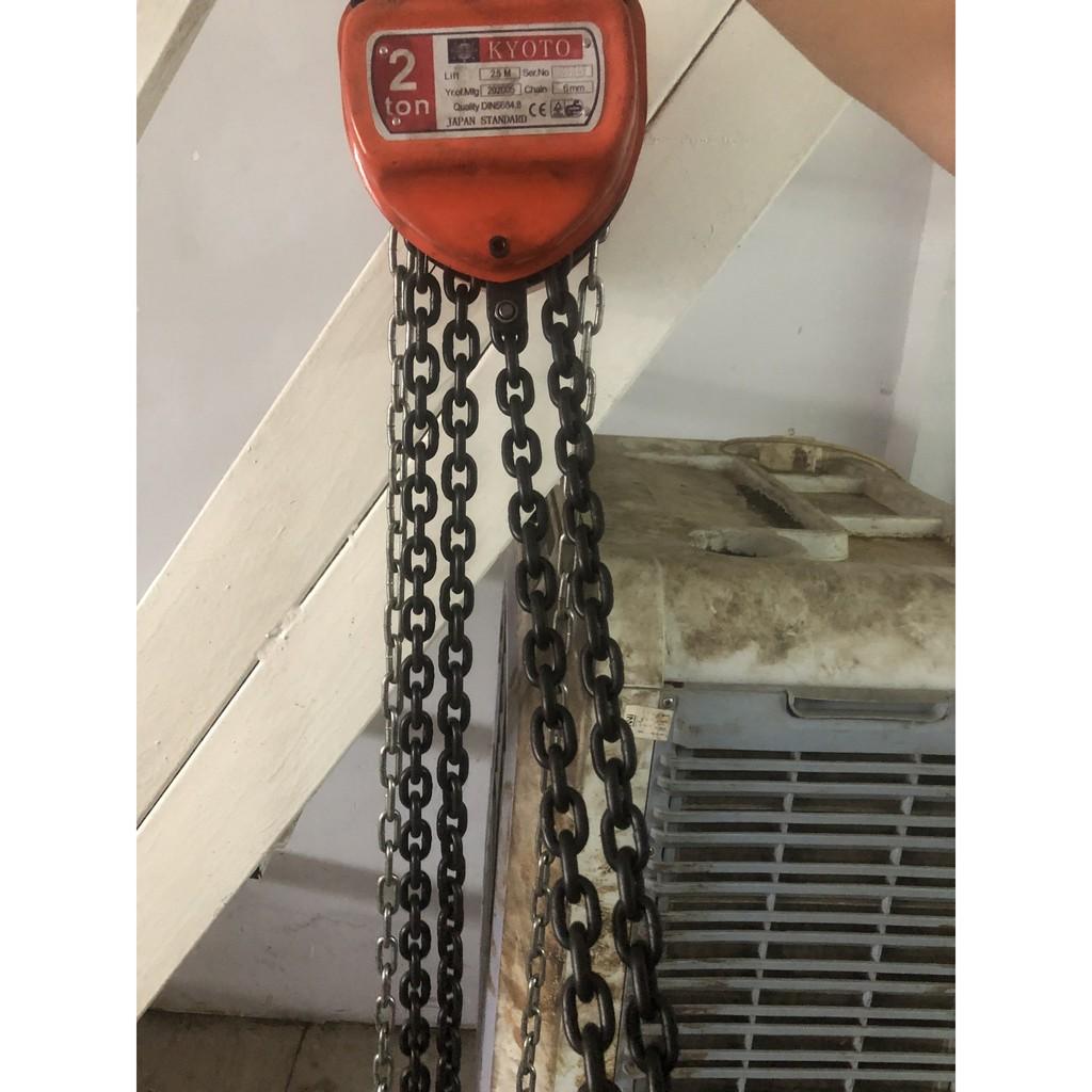 Palăng xích kéo tay 1 tấn, 2 tấn cáp thép giá sỉ