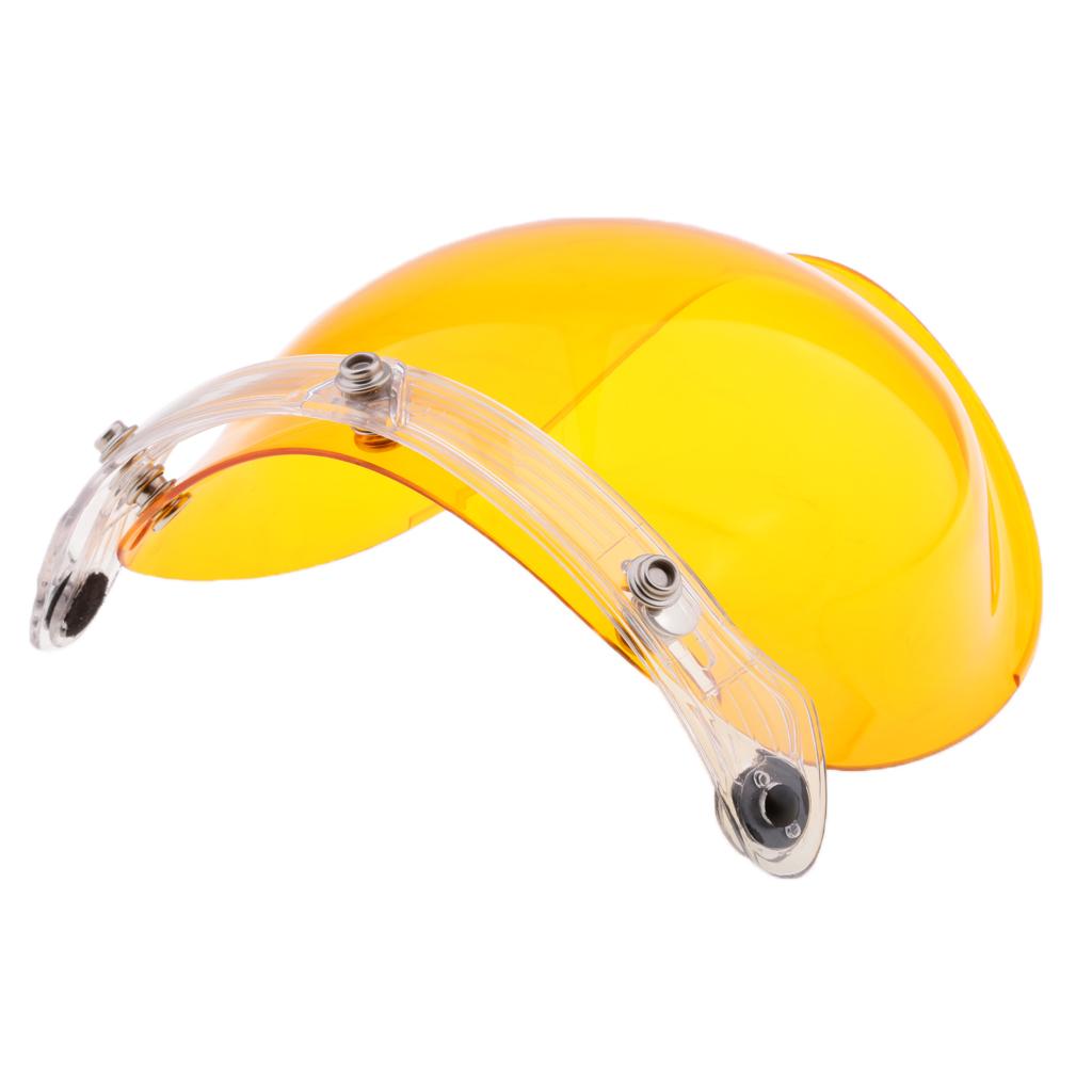 Universal Bubble 3-Snap Motorcycle Helmet Visor Flip Up Face Shield Lens Plain