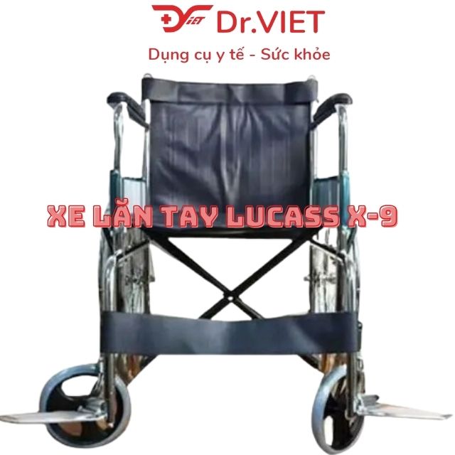 Xe lăn tay LUCASS X-9 (Tiêu chuẩn) CHÍNH HÃNG giá rẻ- Xe lăn tay dùng cho người già, người bị bệnh, người khuyết tật đi lại khó khăn