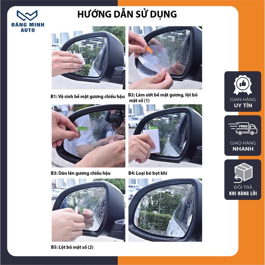 Miếng dán chống nước chống mờ kính gương chiếu hậu xe ô tô, xe hơi ST010