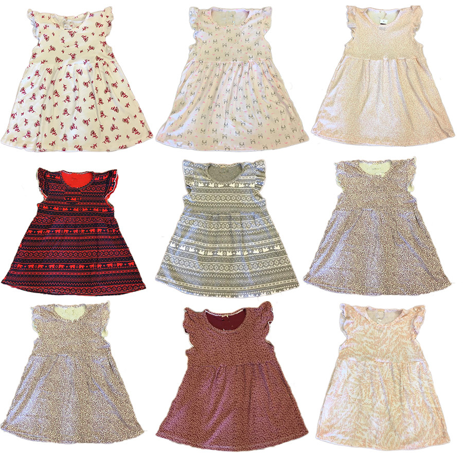 Váy bé gái cotton chuẩn size vải xuất dư size 2-7 VAY04 (Giao mầu bất kỳ)