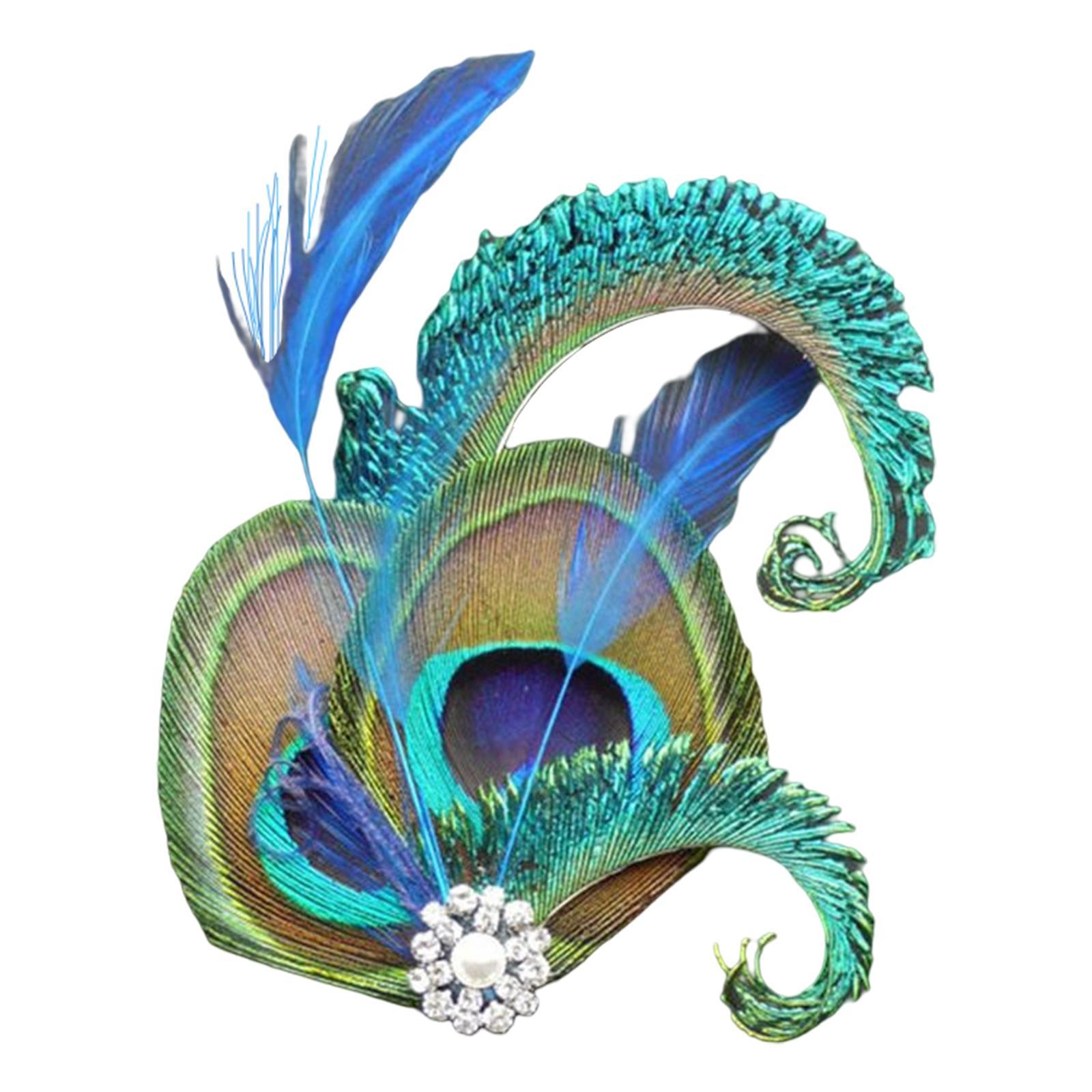 2X 1920s  Feather Headband Women 20s Accessories Bridal Headpiece  Beige