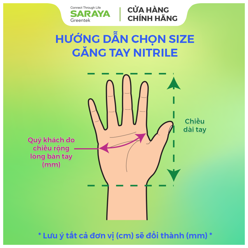 Găng tay cao su Saraya Nitrile Glove Extend (Màu Trắng), dùng trong thực phẩm, làm đẹp, y tế, công nghiệp - 200 cái/hộp
