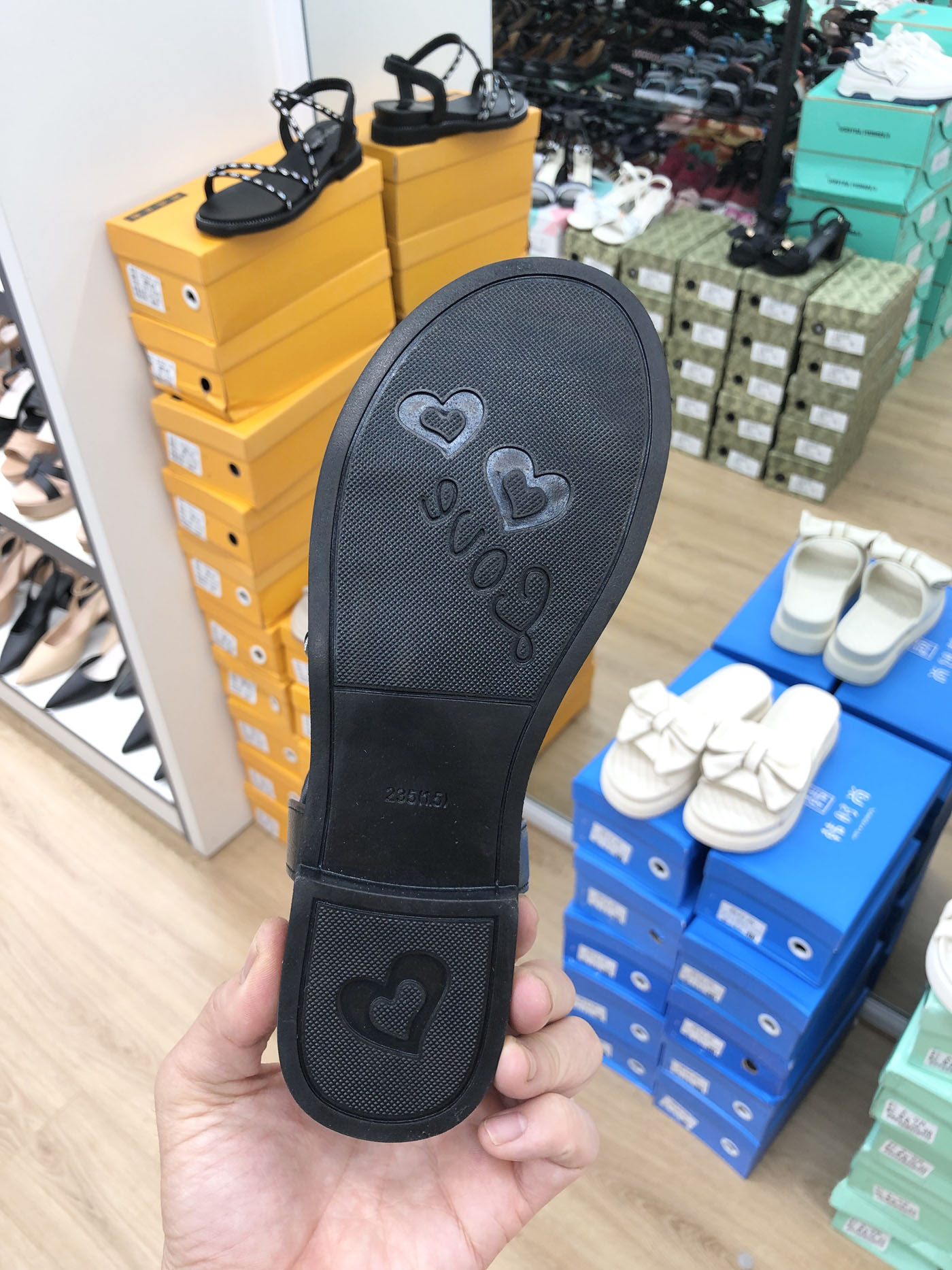 Sandal nhiều dây, quai đá, 3 cm SD2325