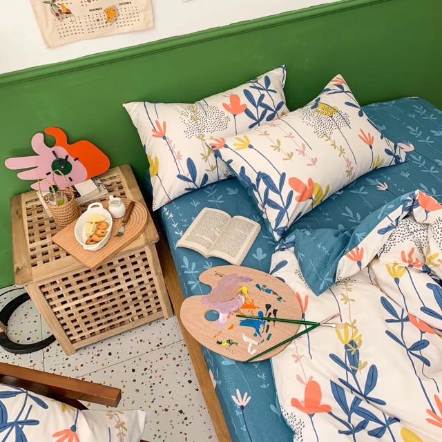 Set Cotton Living Hàng Nhập Khẩu Cao Cấp 100% cotton Lá Me Xanh Trong BST Hello Summer 2020