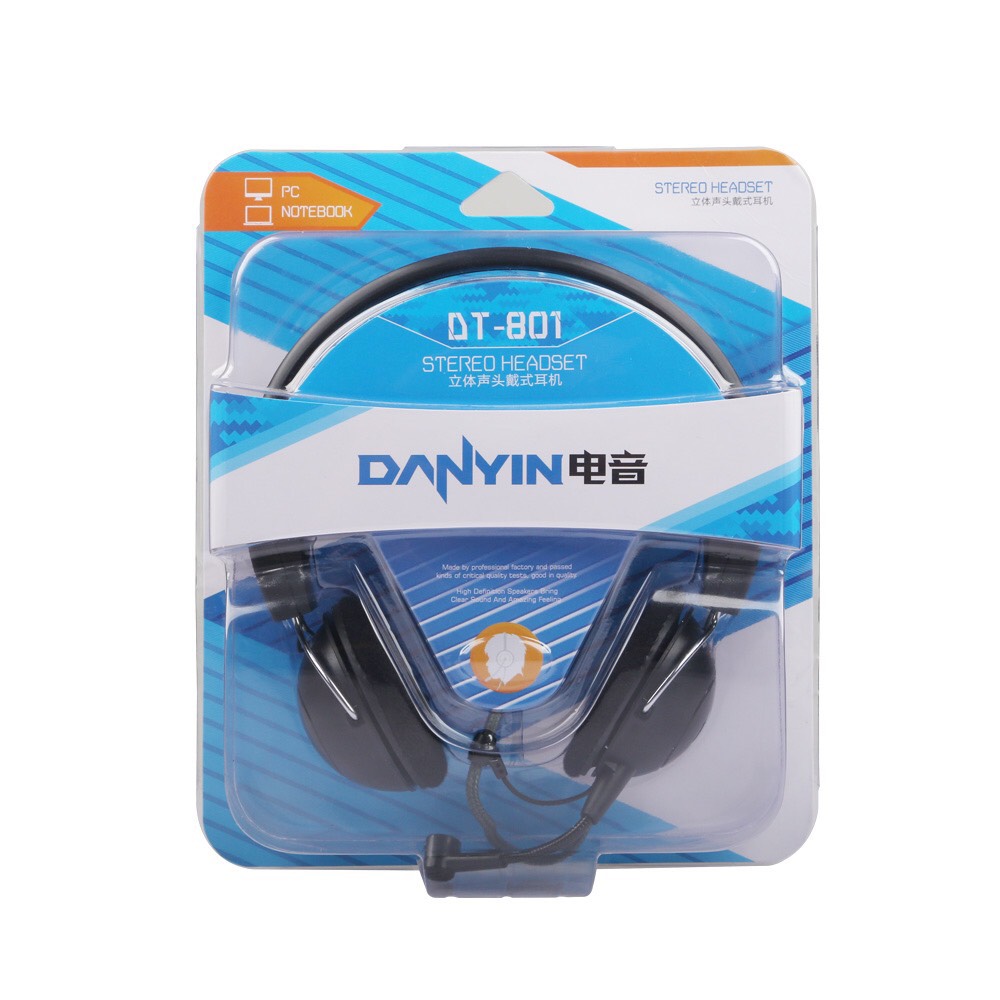 Tai nghe máy tính có micro Danyin DT-801 - Headphone chụp tai Danyin - Hàng chính hãng