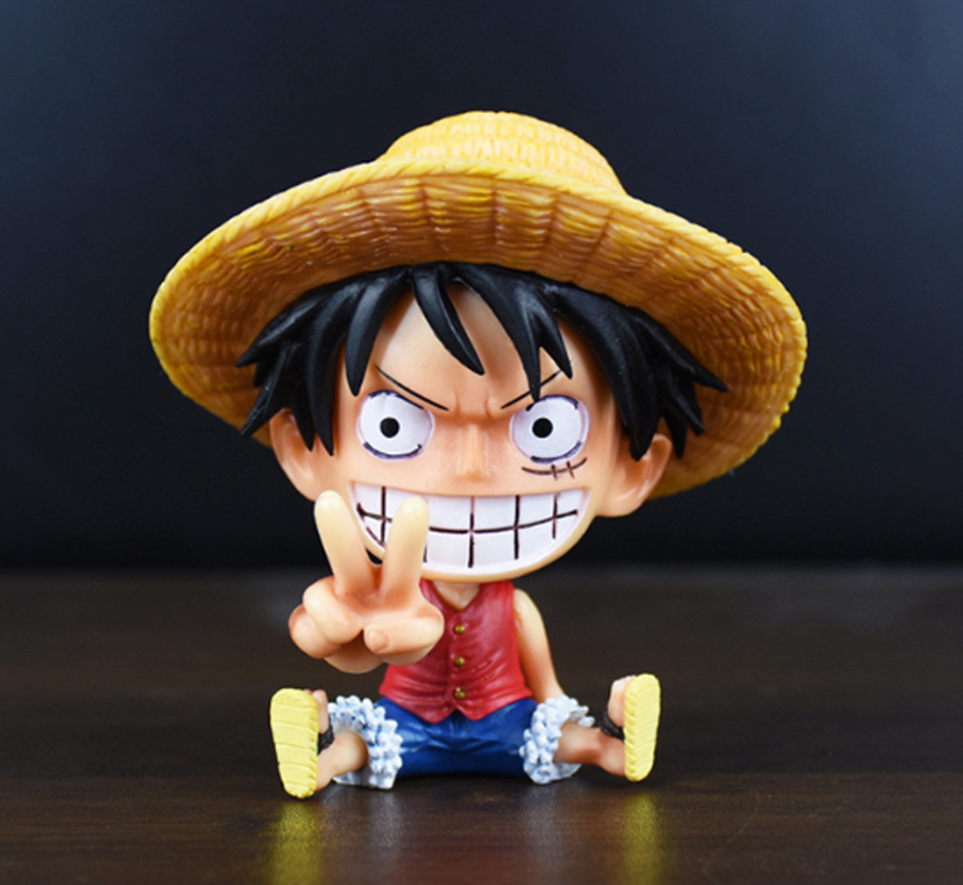 Mô hình Luffy ngồi &quot;Hi&quot; 10cm - Mô hình One Piece