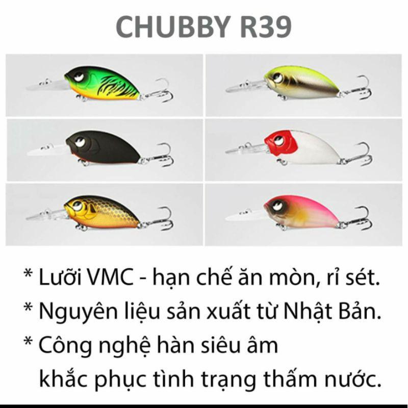 MỒI CHUBBY R39 SIÊU RẺ - MỒI CÂU LURE UL CHUYÊN CÁ TRÁP,CHẼM,LÓC - CÁ SUỐI