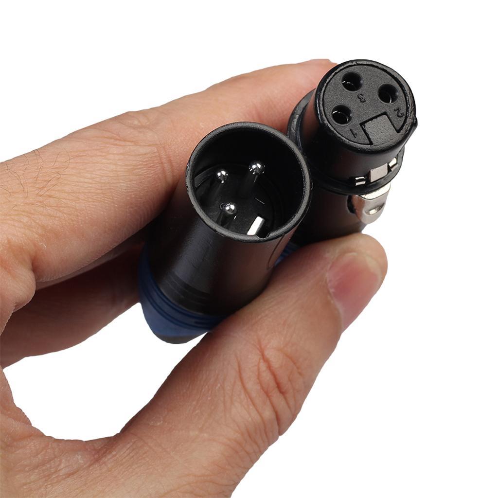 5 Pairs 3 Pin XLR Microphone Plug Audio Cable Connector Male & Female DIY