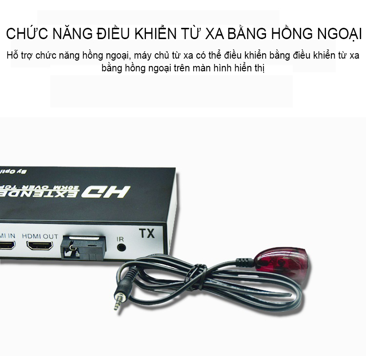 SOAIY Bộ Kéo Dài HDMI Qua Dây Quang Xa 20KM KVM TCP/IP Hỗ Trợ 2 Cổng HDMI - Hàng Nhập Khẩu