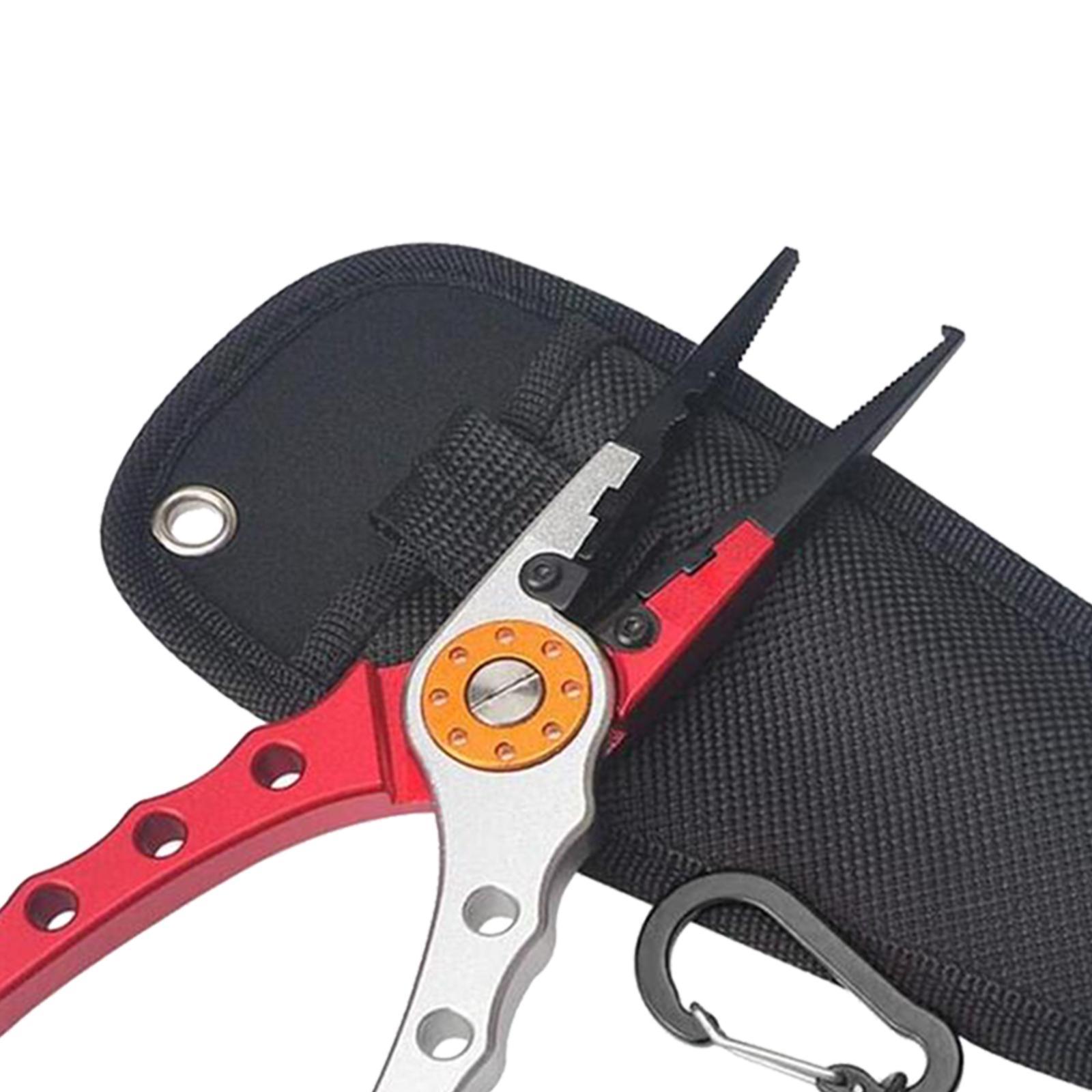 Lightweight Fishing Pliers Sheath Lanyard Curved Mouth Fish Holder green