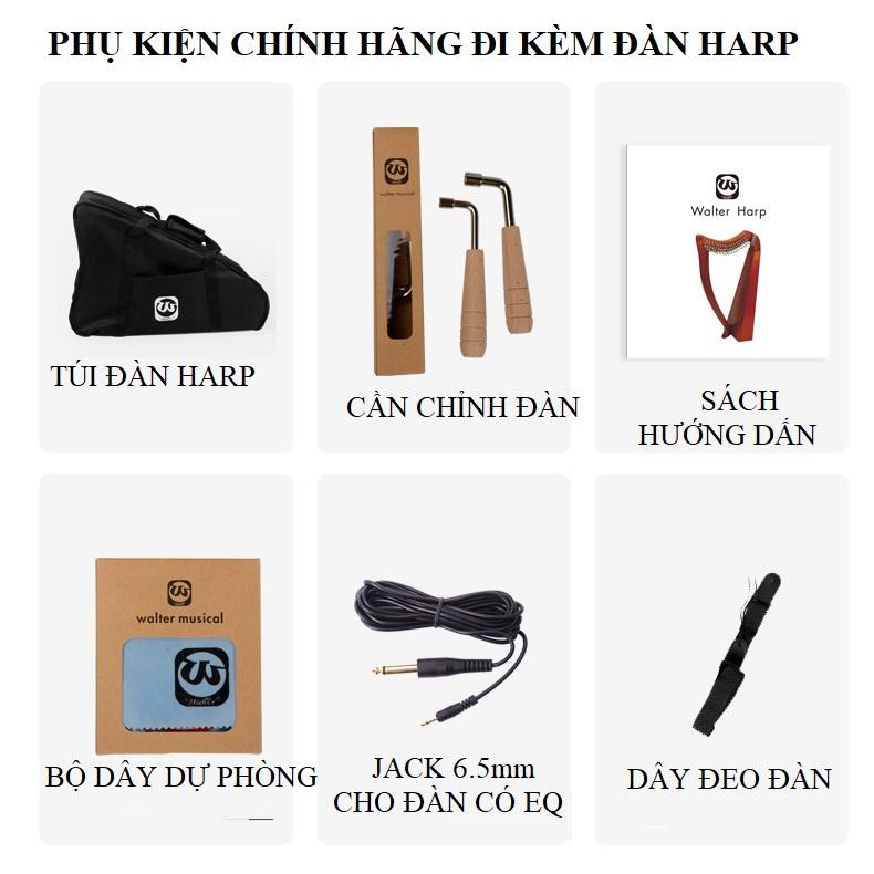 (CỰC ĐẸP VÀ CHẤT LƯỢNG) ĐÀN HARP (ĐÀN HẠC) HÃNG WALTER CAO CẤP LOẠI 19 DÂY CÓ BỘ KHÓA CHỈNH THĂNG GIÁNG GIÁ CỰC ƯU ĐÃI