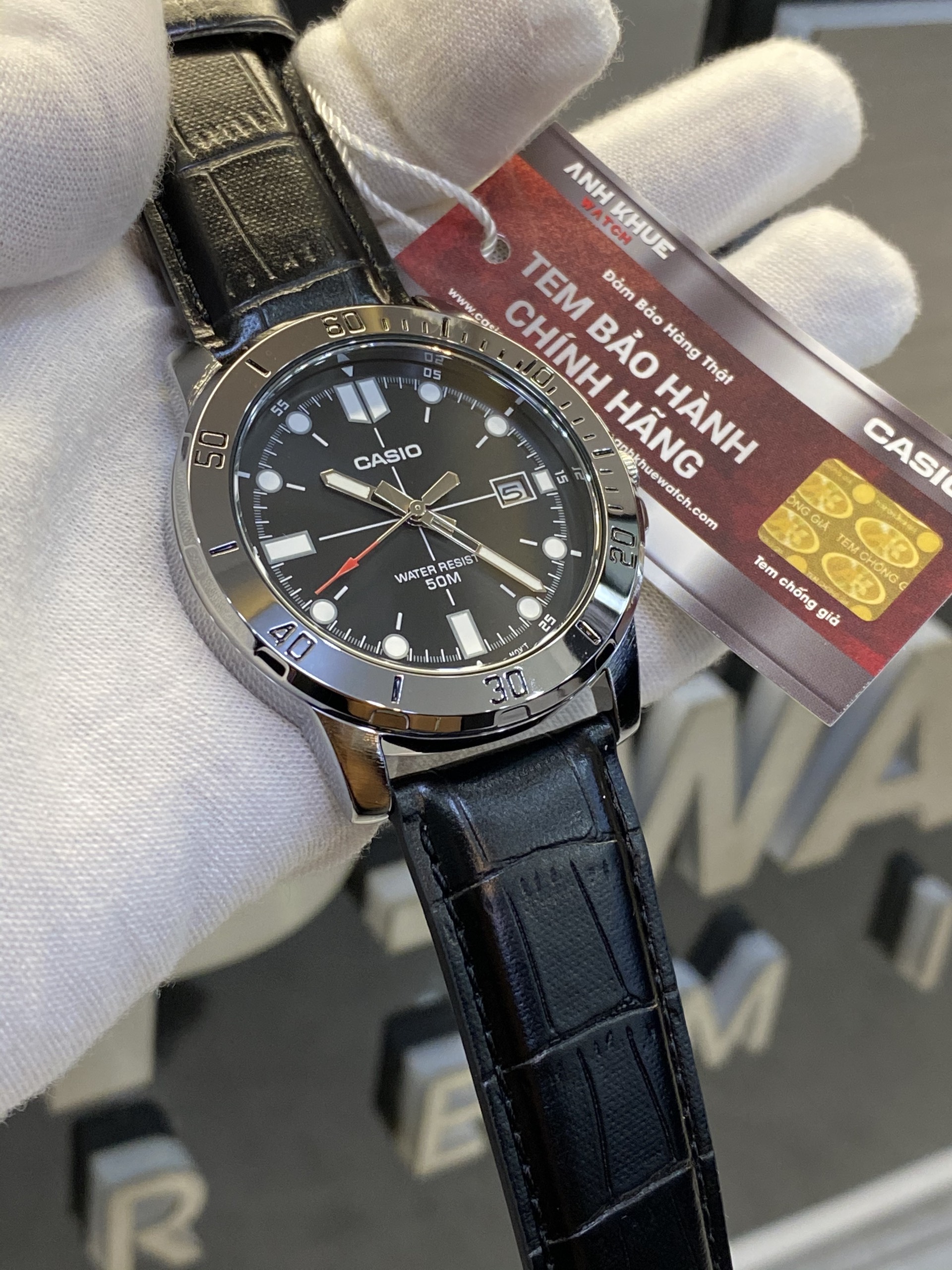 ĐỒNG HỒ NAM CASIO MTP-VD01L-1EVUDF DÂY DA