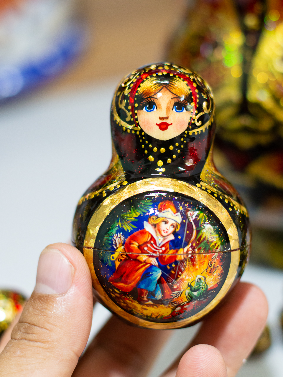 BỘ BÚP BÊ NGA MATRYOSHKA 10 LỚP CAO 22CM VẼ HOA VĂN "CHUYỆN CỔ TÍCH PUSHKIN" CỰC ĐẸP VÀ SANG TRỌNG ĐỘC ĐÁO