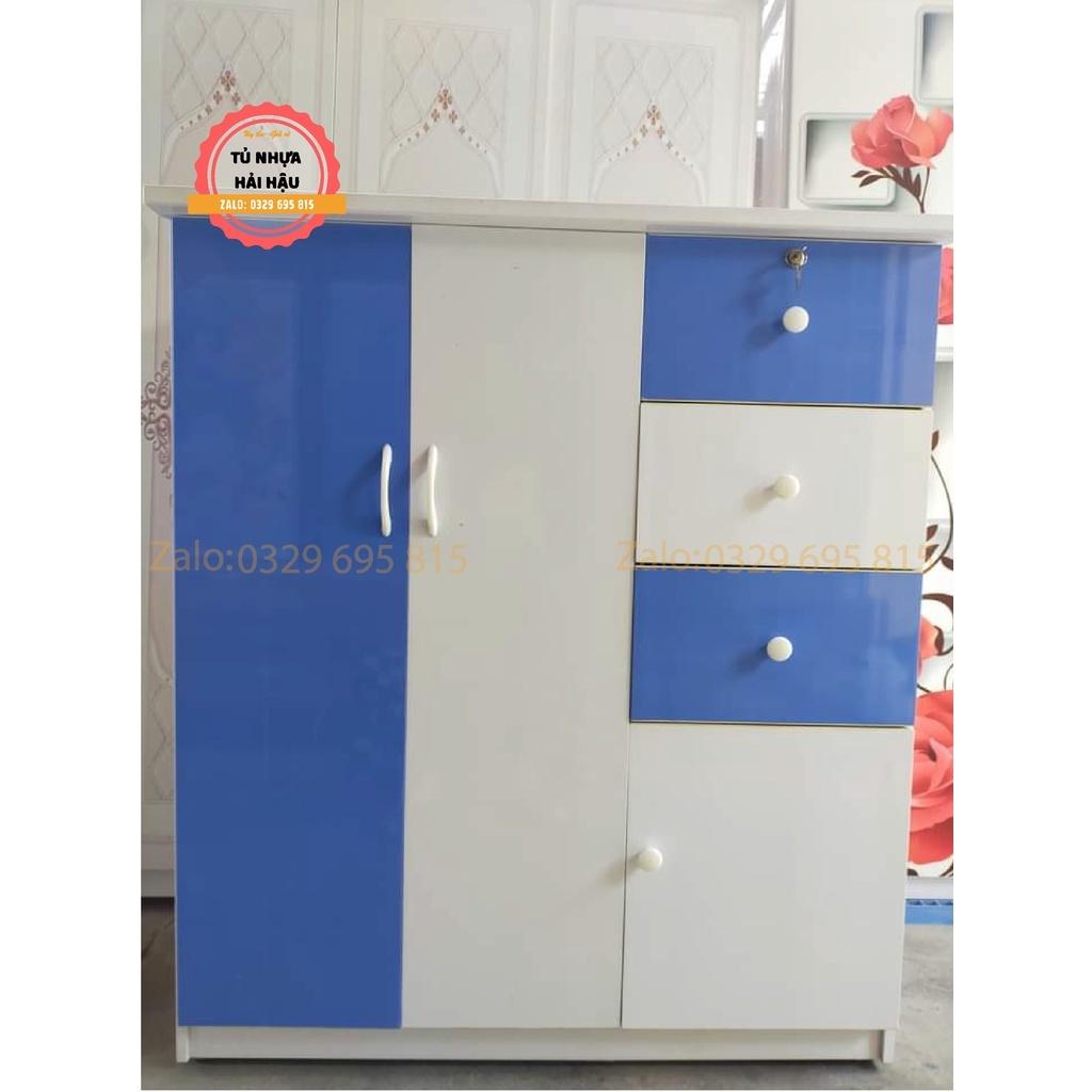 Tủ 2 cánh 3 ngăn kéo 1 cánh mở - Tủ nhựa Hải Hậu - Chỉ giao tại Hải Hậu