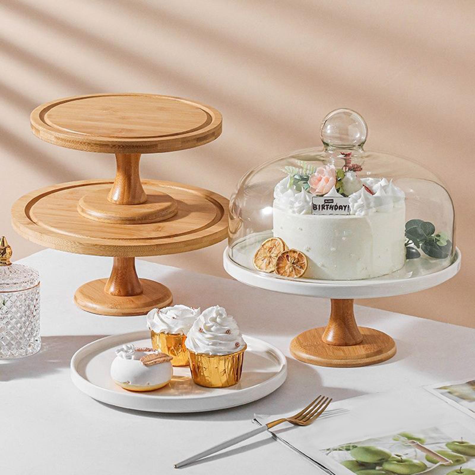 Cake Stand Dome Lid Glass Cover Serving Tray Cheese for Breakfast Food