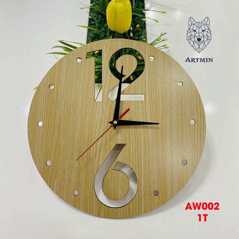 AW002 - Đồng Hồ Gỗ Treo Tường – Décor Trang Trí