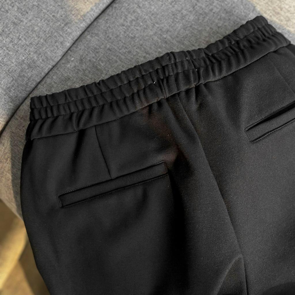 Quần Tây Dài Thun Nam BY COTTON Cotton Màu Đen