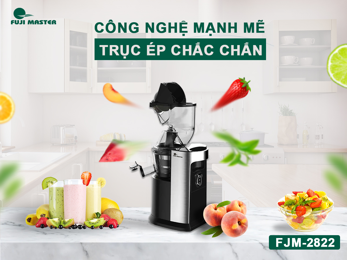 Máy Ép Chậm Trái Cây Chính Hãng Fuji Master FJM-2822 - Hàng chính hãng