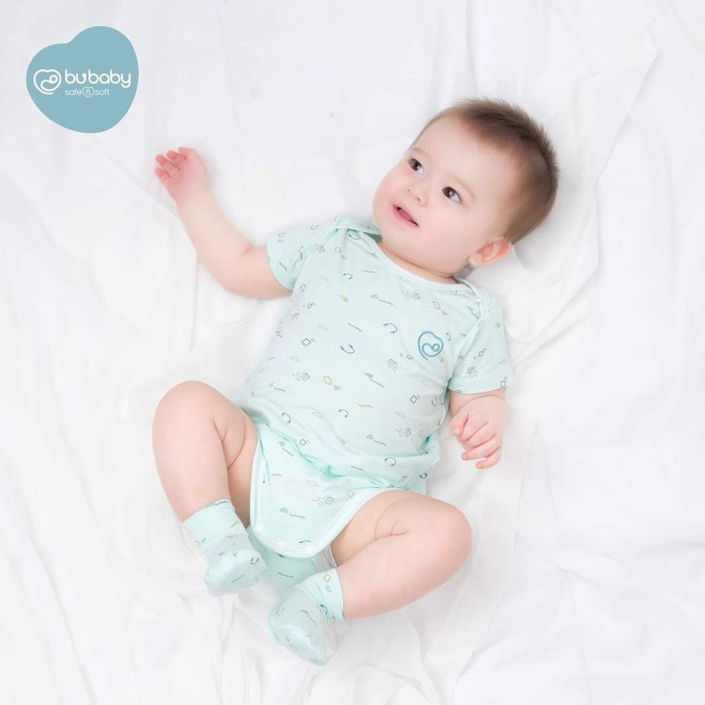 Bộ Bodychip Bu baby ngắn tay cổ chồm Bambus - BBB260501 Viền Hồng