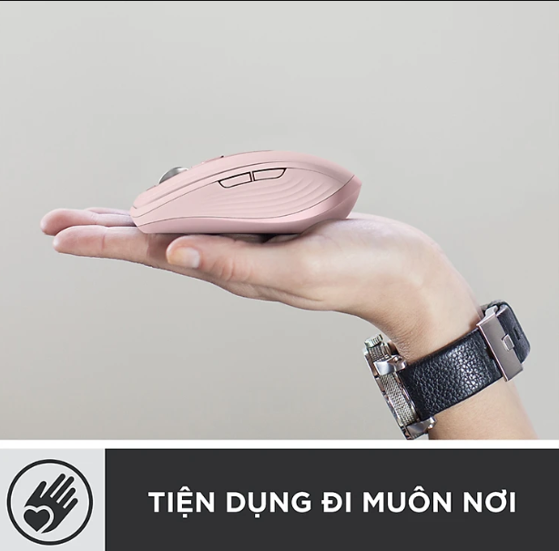 Chuột không dây Logitech MX Anywhere 3 màu hồng-Hàng chính hãng