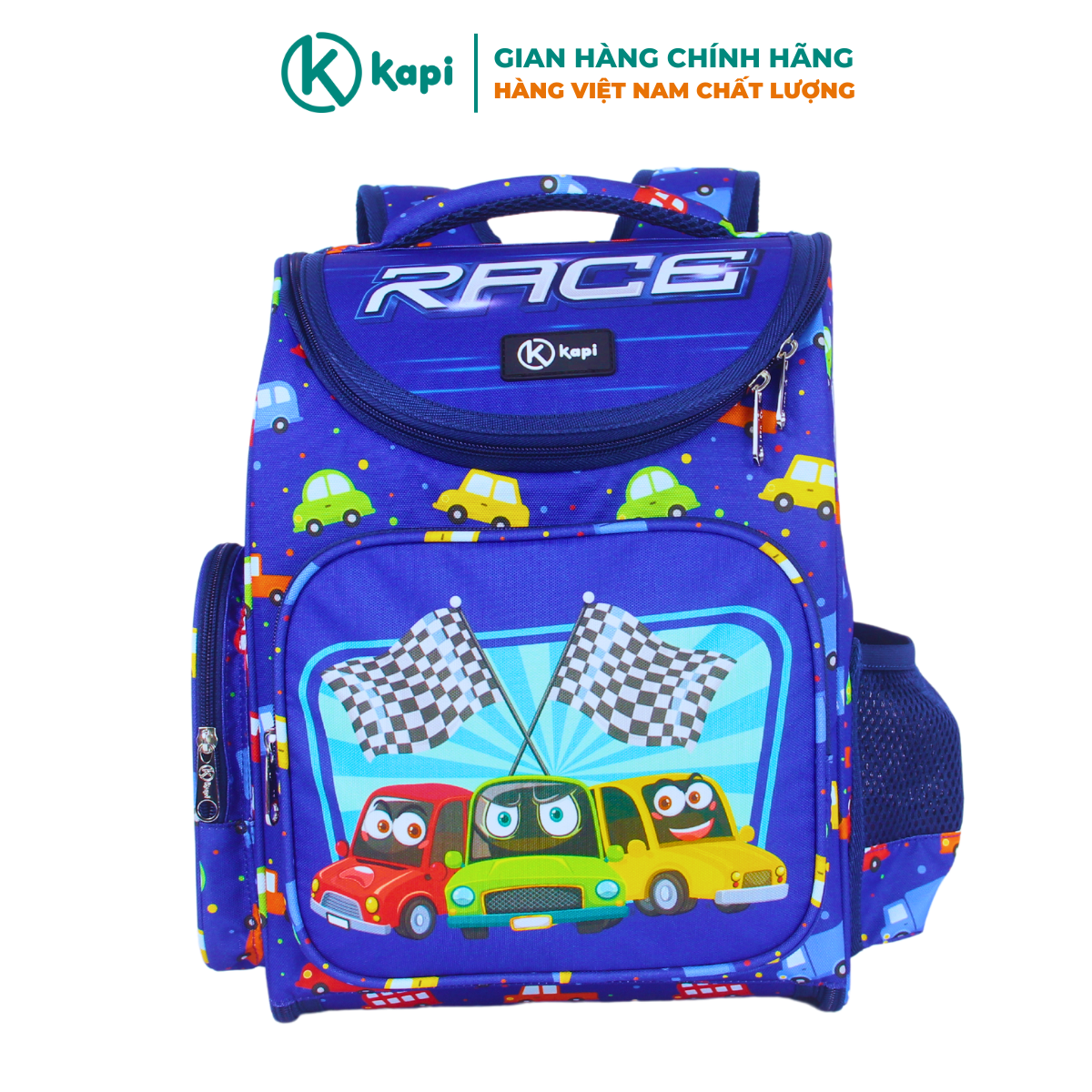 Ba Lô Học Sinh Chống Gù Lưng Cao Cấp Thương Hiệu Kapi - Hình Race