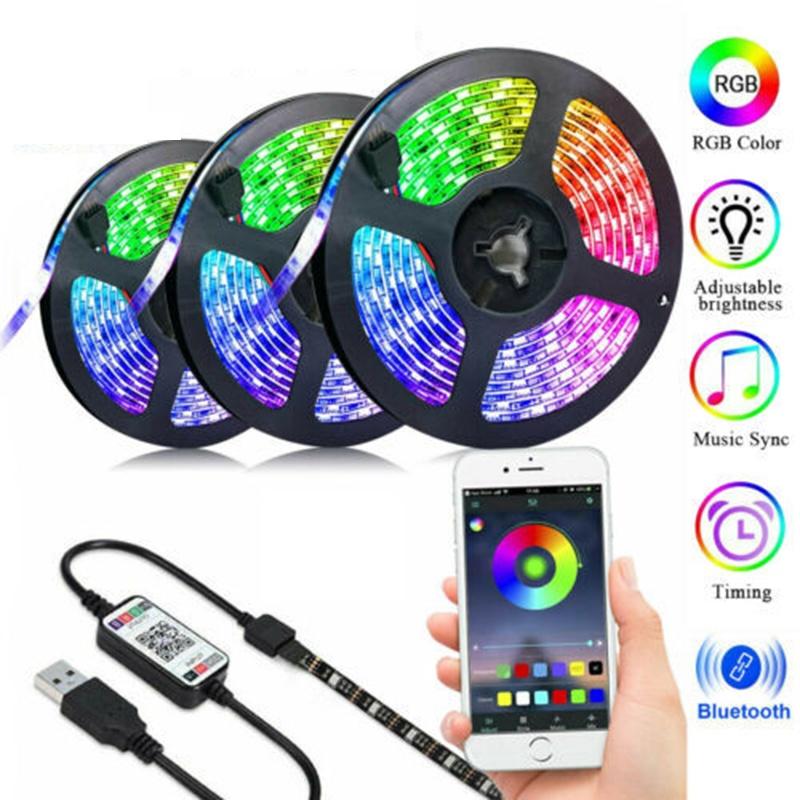 Dải Đèn Led 5050 5vrgb Nhiều Màu Sắc Kết Nối Bluetooth