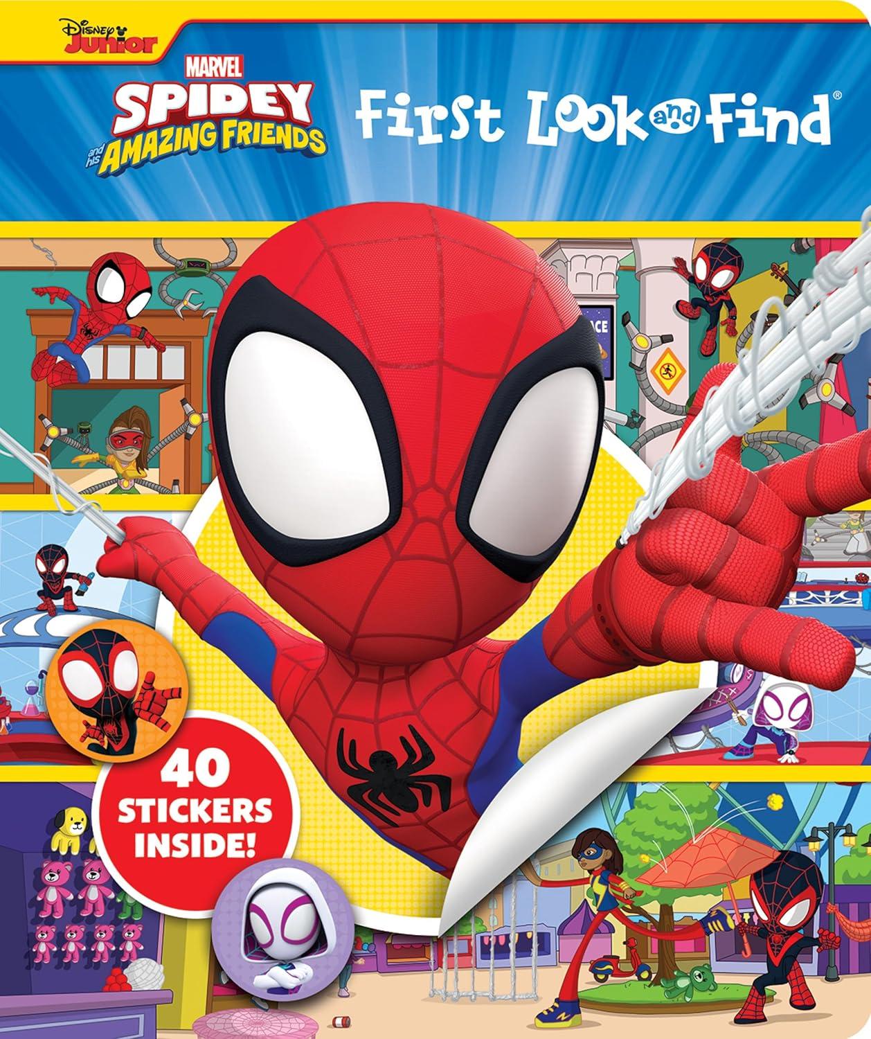 Sách ngoại văn: First Look And Find &amp; Stickers Marvel Spidey
