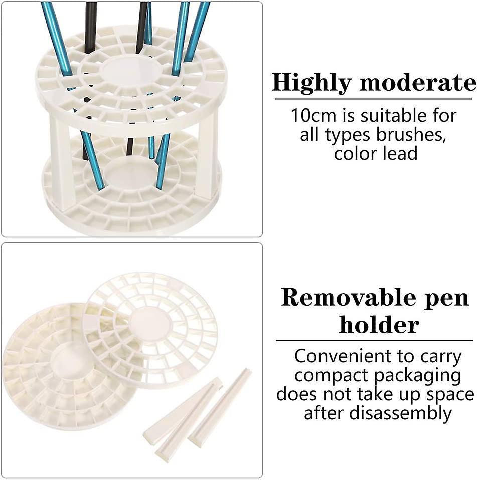 Người giữ bàn chải 49 hố nghệ thuật bàn chải có thể tháo rời di động trong chậu cây trang điểm nhựa cho văn phòng studio