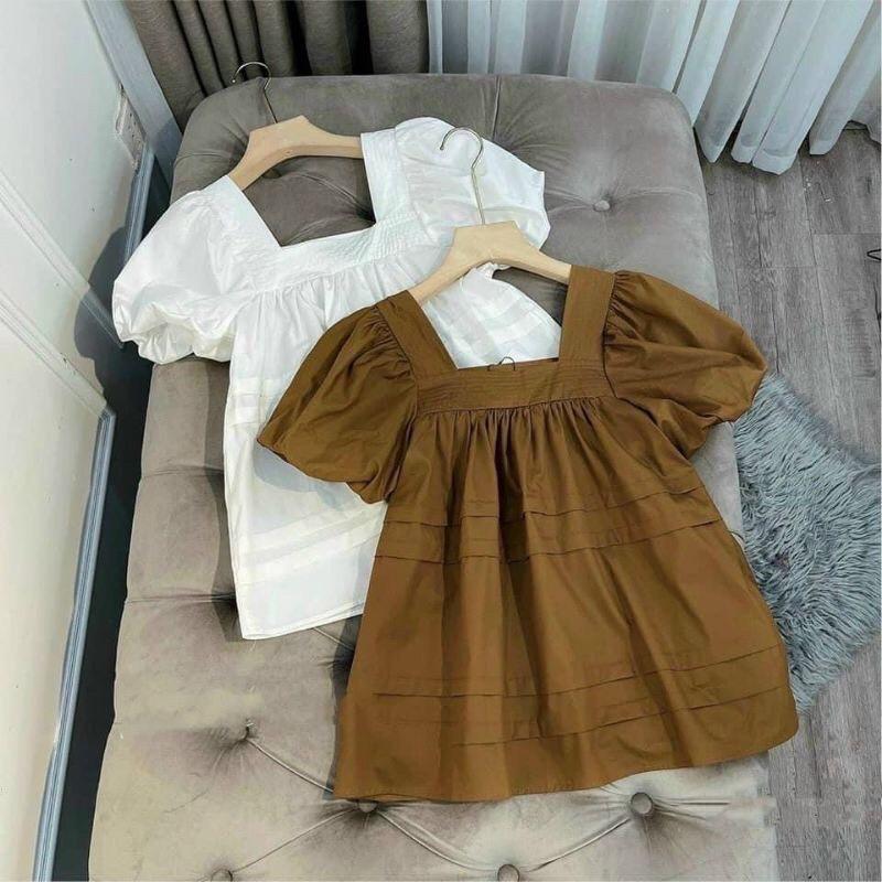 Áo BẦU chất thô đẹp MAMADRESS rẻ thiết kế thanh lịch cho mẹ Bầu đi làm di dạo tiện lợi sang chảnh