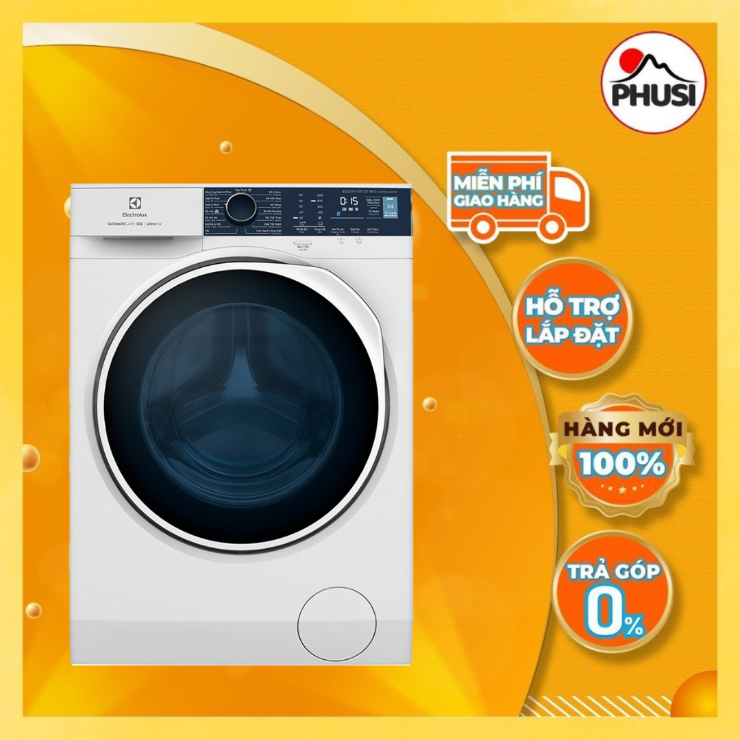 Máy giặt cửa trước Electrolux 9kg UltimateCare 500 - EWF9024P5WB - Công nghệ HygienicCare diệt 99.9% vi khuẩn, êm dịu như giặt tay, giặt sạch sâu