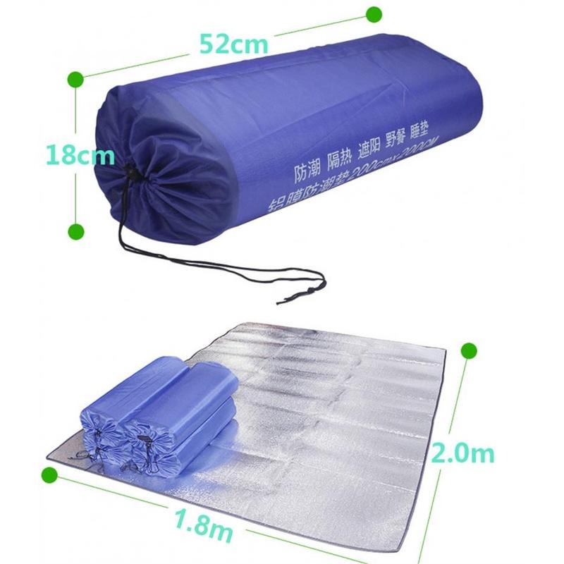 Portable Outdoor Picnic Aluminum Foil EVA Mat Waterproof Beach Mat Camping Mat Travel Pocket Blanket