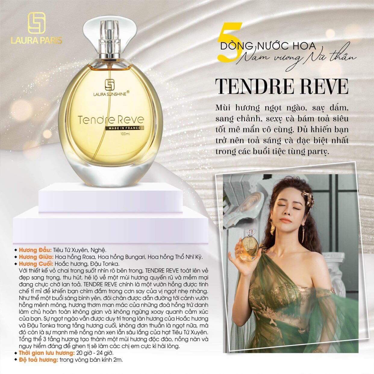 Nước Hoa Nữ  - Nhật Kim Anh - No3 100ml - Laura Sunshine - Paris Tendre Reve