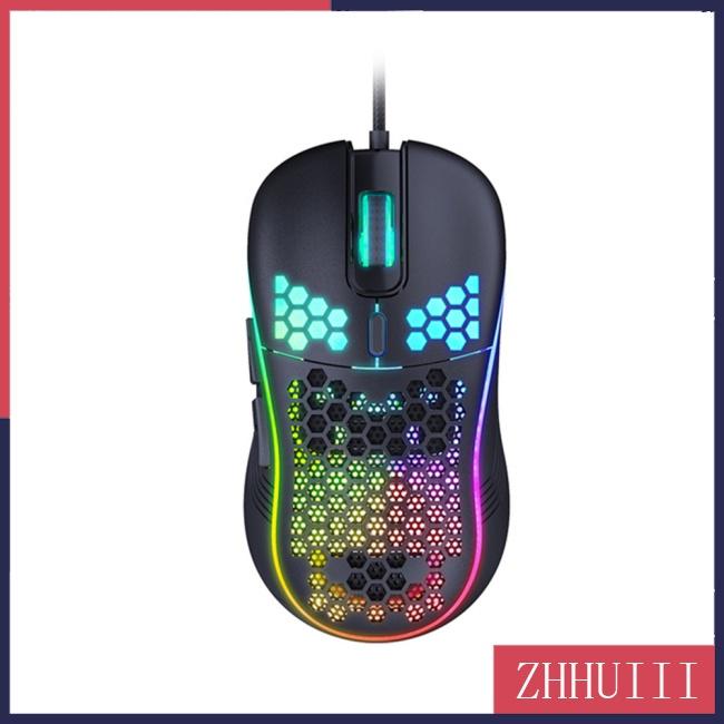 Chuột Chơi Game Có Dây JT 7200 DPI RGB Hình Tổ Ong Dành Cho Game Thủ