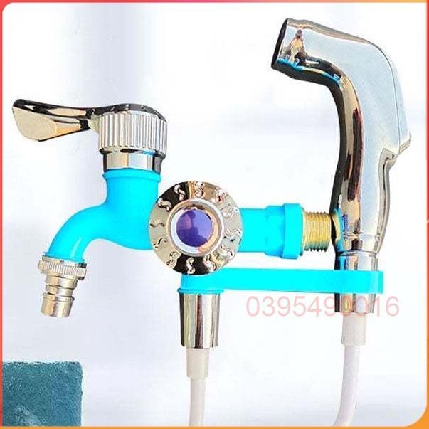 Van Tách Vòi Nước 2 Đầu Độc Lập Ren Phi 21mm Thông Minh, Van Nước Đôi 1 Đầu Vào 2 Đầu Ra Tiện Lợi Dể Dàng Lắp Đặt