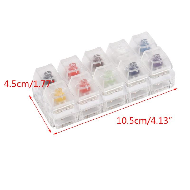 HSV 10 Key Caps Translucent Keycaps Testing Tool Kailh Box Switches Keyboard Tester