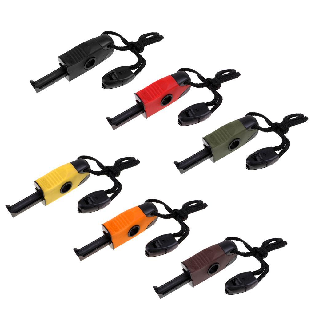 Outdoor Hunting Camping Mini Pocket Telescopic Magnesium Flint Fire Stone Fire Striker Starter with Wrist Strap Emergency Kit