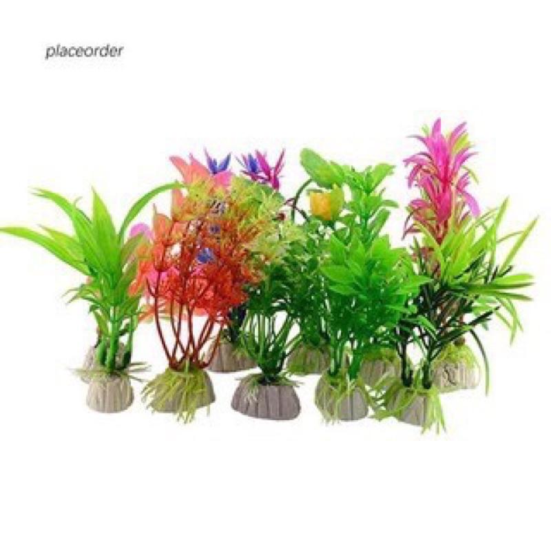 Cây nhựa trang trí mini cho bể cá
